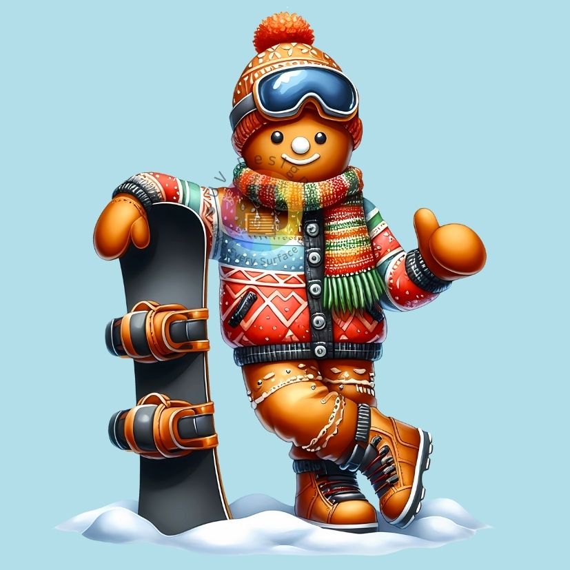 12 cm Snow Sports Gingerbread No. 9