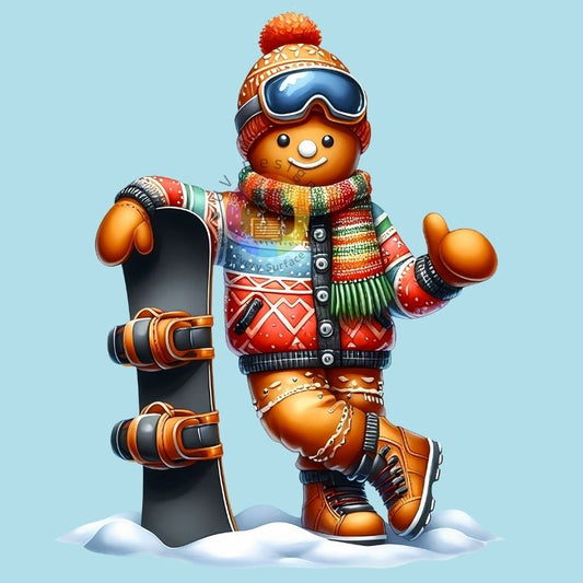 12 cm Snow Sports Gingerbread No. 9