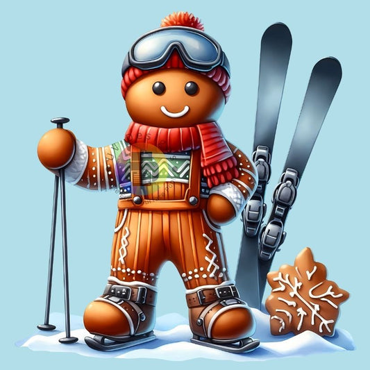 12 cm Snow Sports Gingerbread No. 11