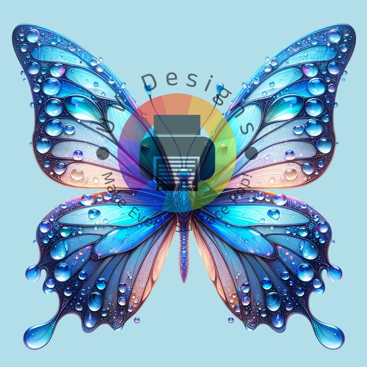 Blauw - druppel vlinder