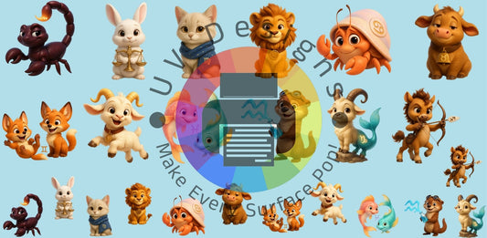 16oz  Zodiac diertjes 4 cm