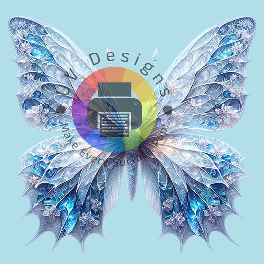 Wit Blauw - frosty vlinder