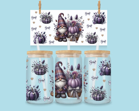 16oz Kabouters met pompoenen - paars nr 2