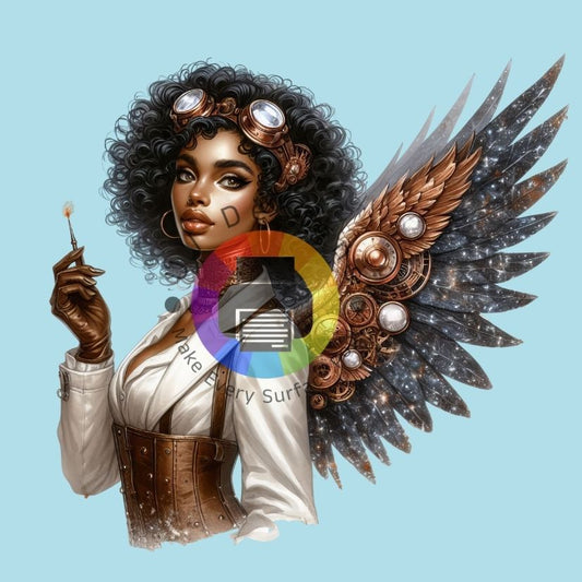 12 cm Steampunk Afro female fairy nr 1