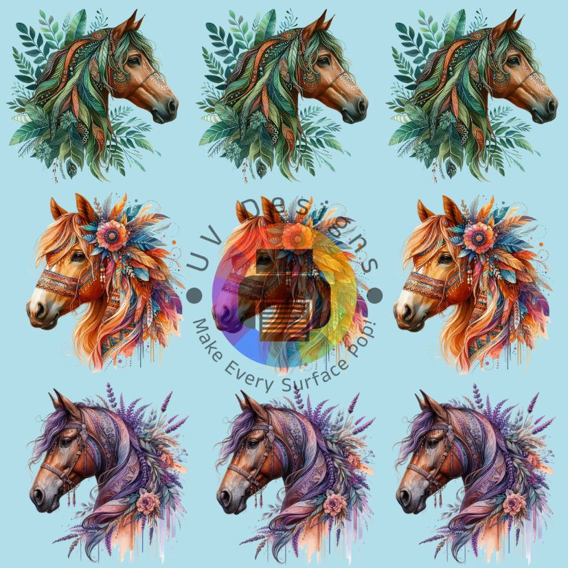 4 cm Paarden met veren nr 2