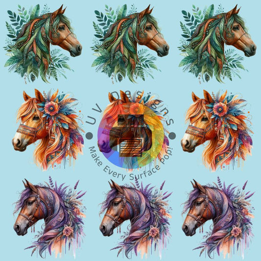 4 cm Paarden met veren nr 2