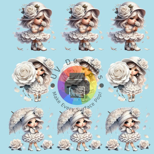 4 cm Witte rozen meisjes nr 2