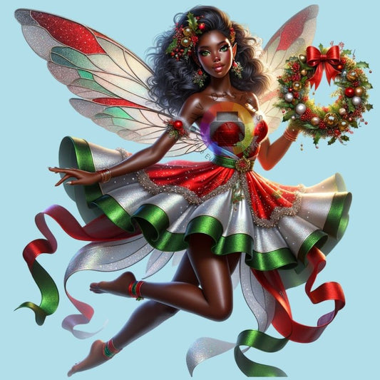 12 cm Afro Christmas fairy no. 2