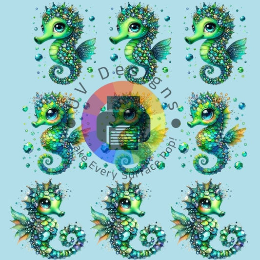 4 cm Groene zeepaardjes