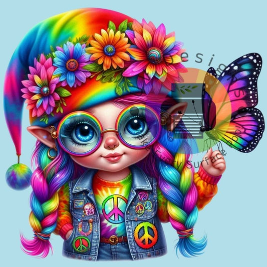 Regenboog hippie gnome nr 2