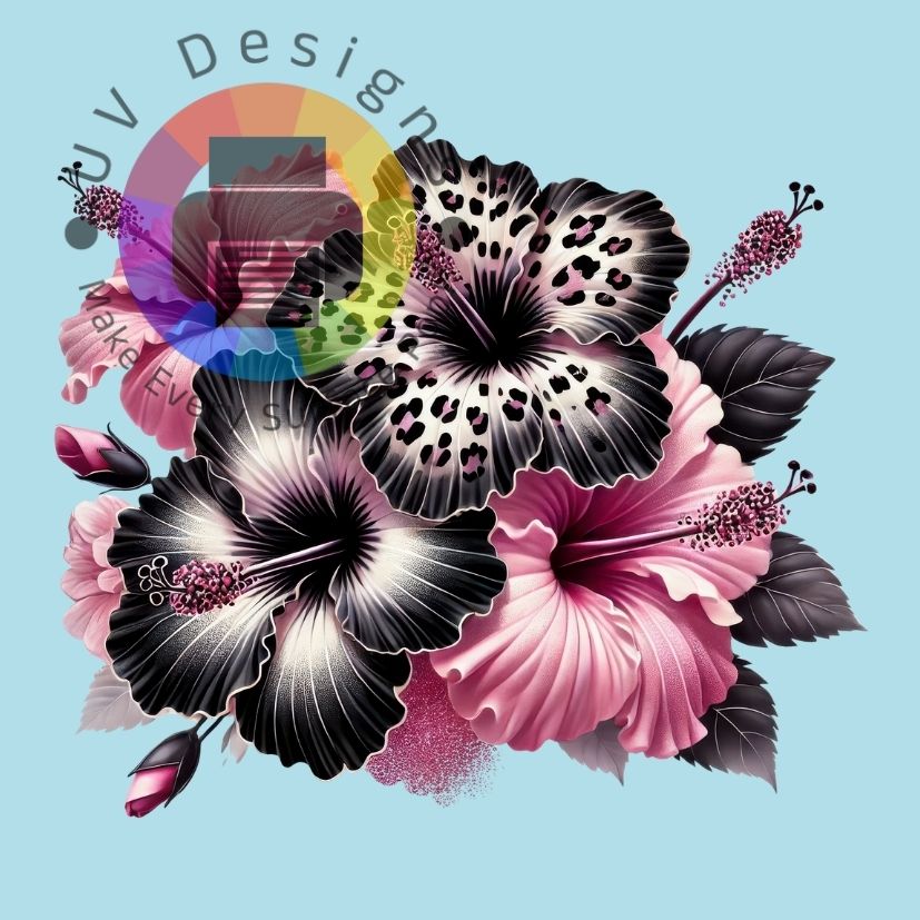 Leopard - roze hibiscus nr 1