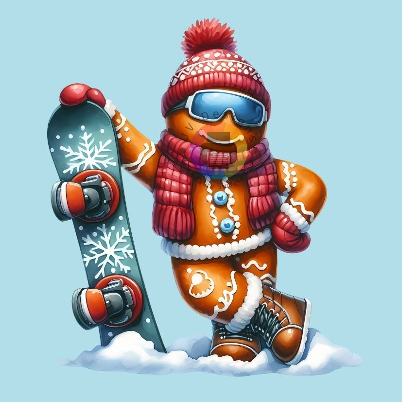 12 cm Snow Sports Gingerbread No. 16