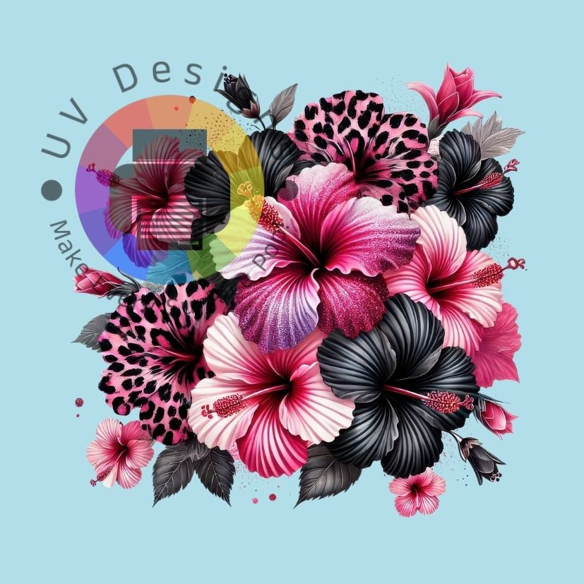 Leopard - roze hibiscus nr 2