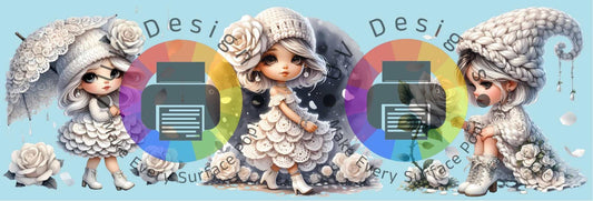 11oz Witte bloemen meisjes nr 1