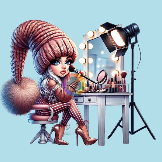 12 cm Make-up artist Gnome