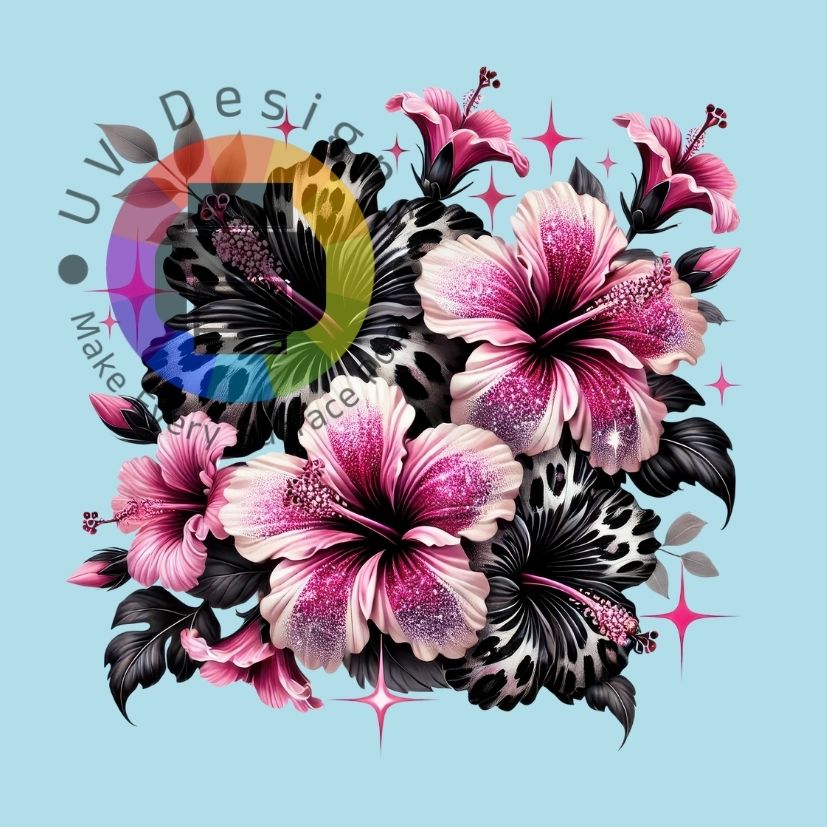 Leopard - roze hibiscus nr 3