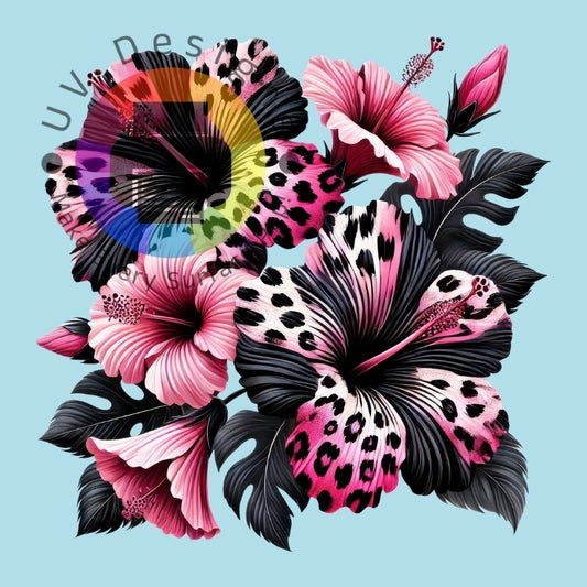 Leopard - roze hibiscus nr 4