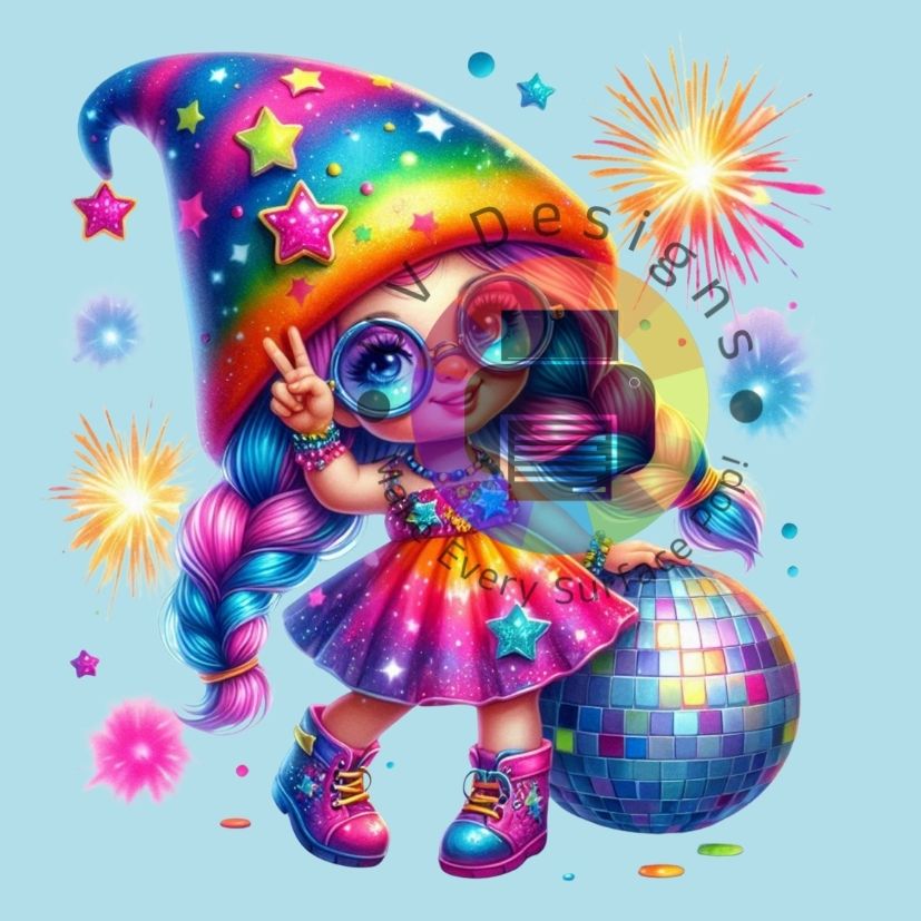 Regenboog hippie gnome nr 5