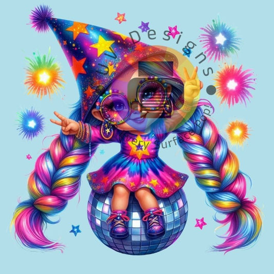 Regenboog hippie gnome nr 6