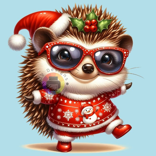 12 cm Christmas hedgehog no. 1