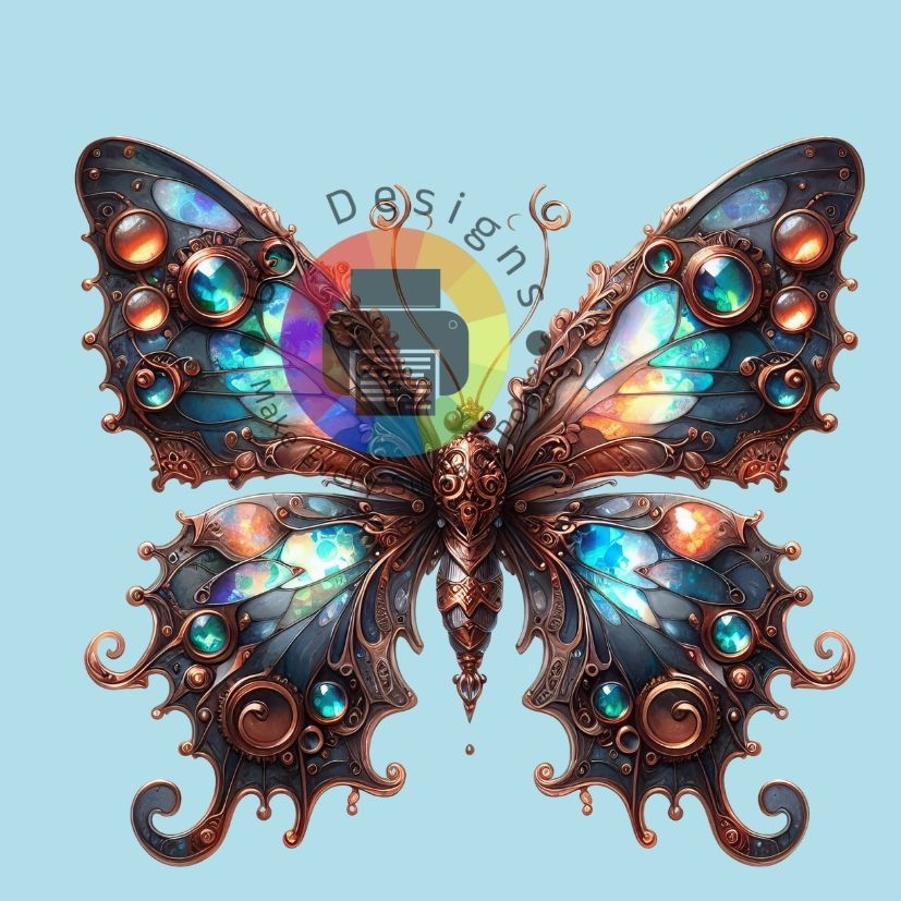 12 cm Steampunk vlinder nr 1