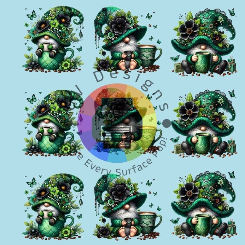 4 cm Koffie gnomes - groen