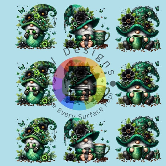 4 cm Koffie gnomes - groen