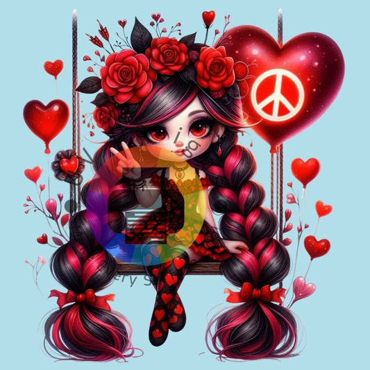 Peace and love gnome meisje nr 1