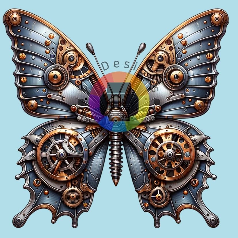 12 cm Steampunk vlinder nr 3