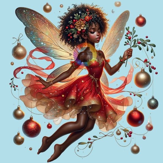 12 cm Afro Christmas fairy no. 3