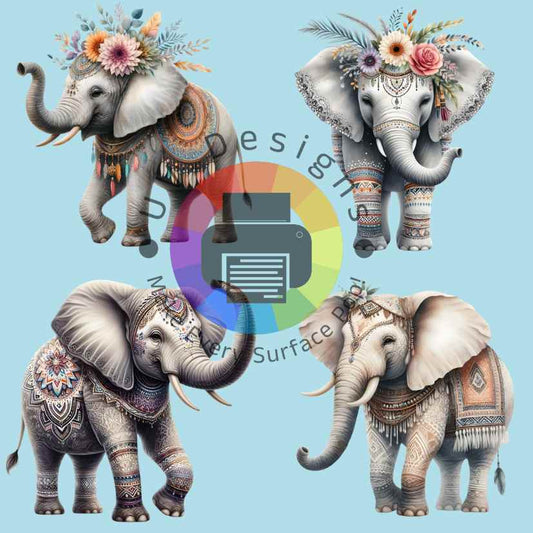 Éléphants bohèmes de 6 cm