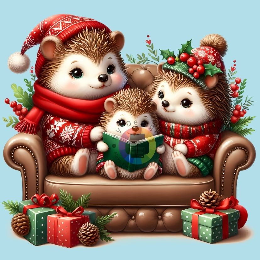12 cm Christmas hedgehog no. 4