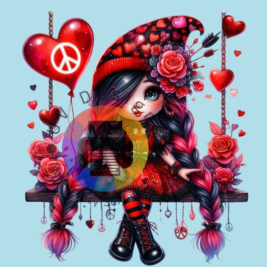 Peace and love gnome meisje nr 2