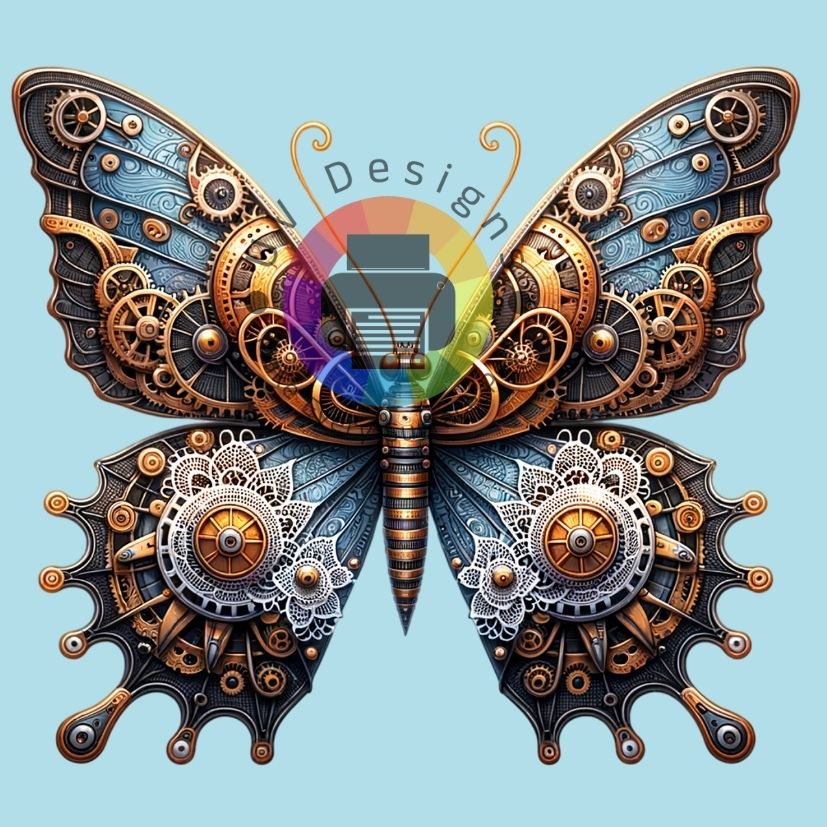 12 cm Steampunk vlinder nr 4