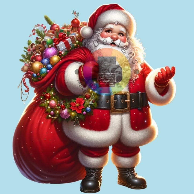 Rode kerstman met zak nr 1