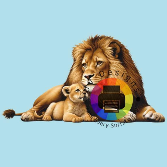 7 cm Lion with lion cub