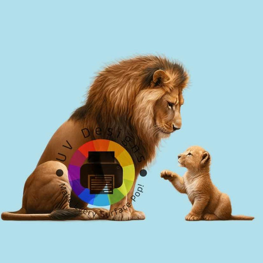 Lion with lion cub no. 2