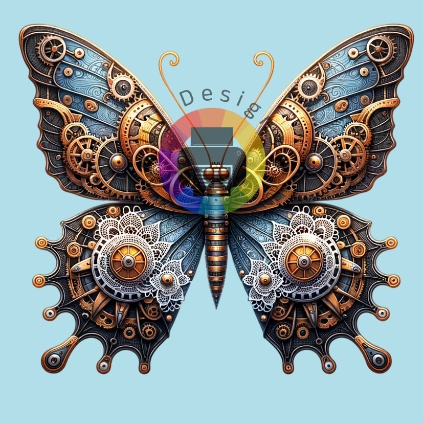 12 cm Steampunk vlinder nr 7