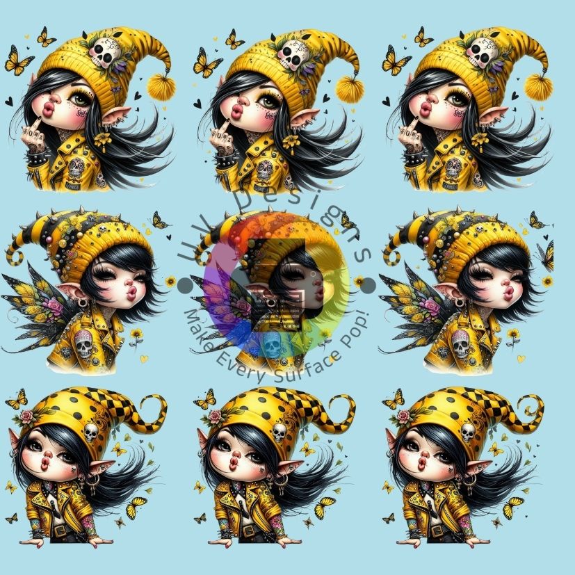 4 cm Gothic gnome girls nr 3