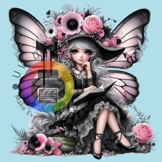 Grijs - roze fee nr 8