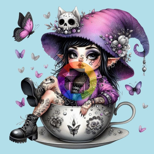 Gothic gnome meisje - Paars nr 2