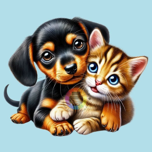 Chaton et chiot de 12 cm n° 9