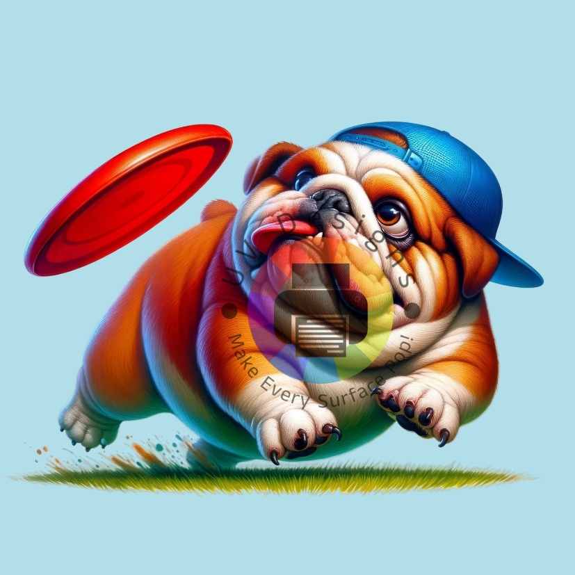 7 cm Bulldog met pet