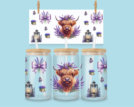16oz Lavender cow wrap