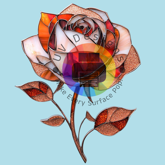 Stained glass roos nr 1