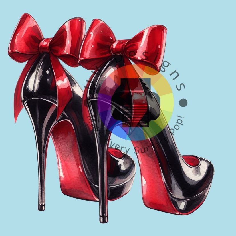 Zwart - rode stiletto's nr 4