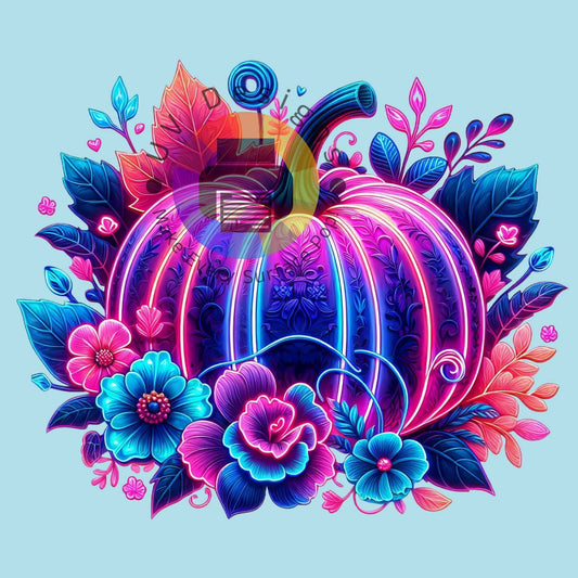 Pompoen met bloemen nr 3