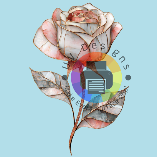 Stained glass roos nr 3