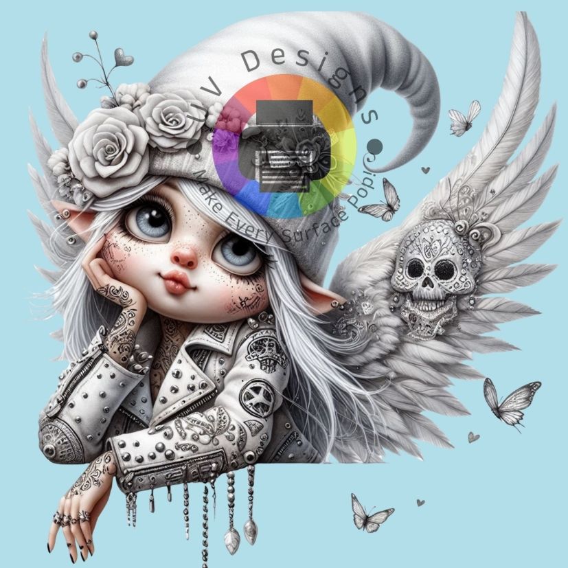 Gothic gnome meisje - Wit nr 4