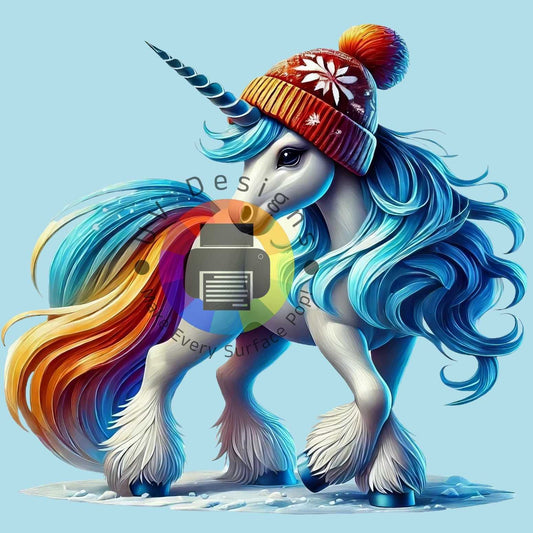 12 cm Regenboog unicorn nr 5